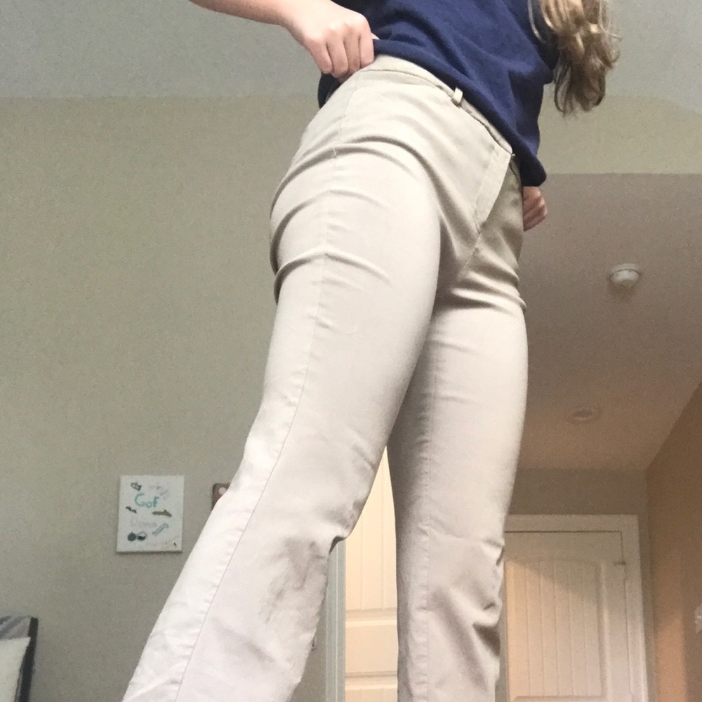 khaki boot cut pants - Picture 2 of 5